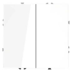 Изображение Проходной переключатель встраиваемый VOLTUM S70 двухклавишный 10А (белый глянцевый)